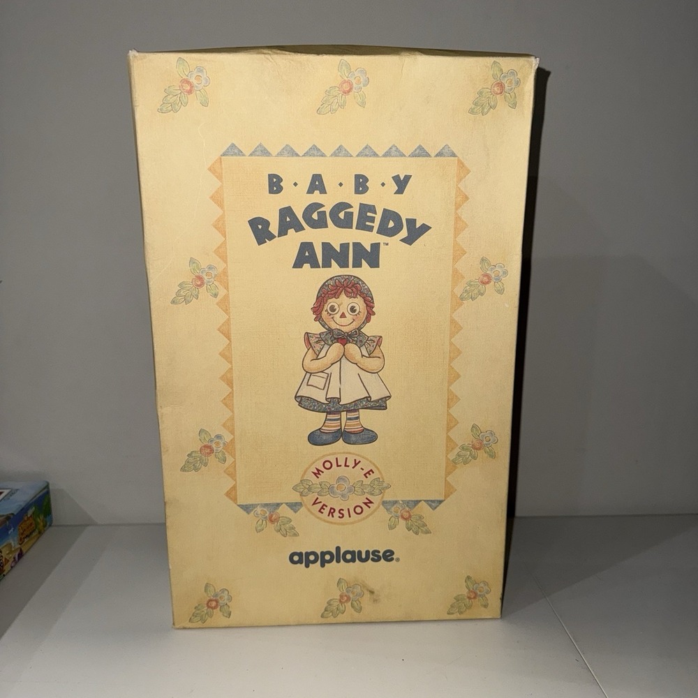 Vintage 1993 Baby Raggedy Ann 15" Molly-E Version Doll by Applause New Box A